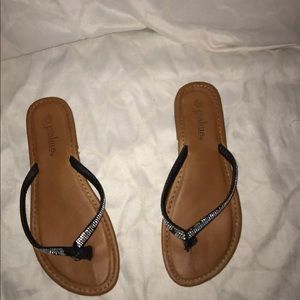 Rhinestone flip flops
